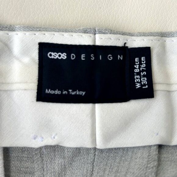 ASOS Design Mens Dress Pants Size 33/30 Tan - Picture 4 of 4